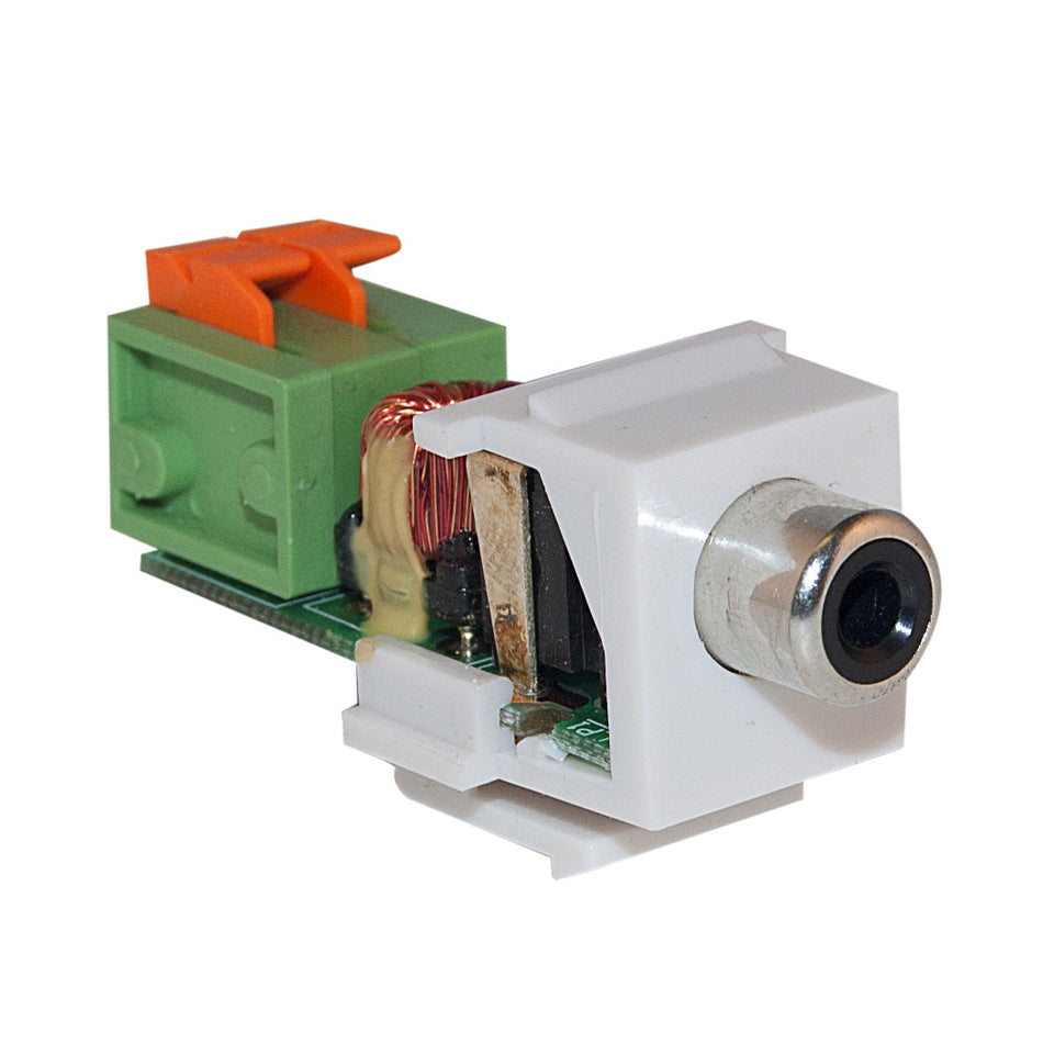 Digital Audio (Black RCA) Passive Keystone Type Video Balun Over Cat5E/6 (350FT MAX)