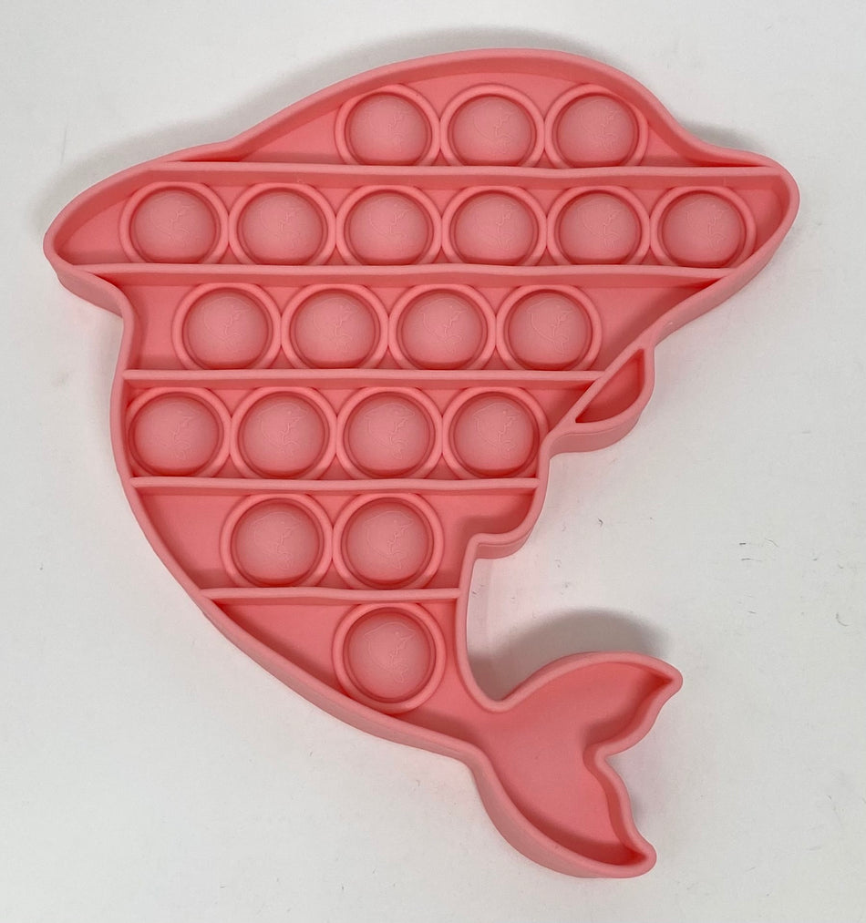 Fidget Silicone Sensory Toy - Pink Dolphin