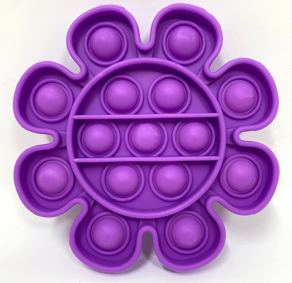 Fidget Silicone Sensory Toy - Purple Flower