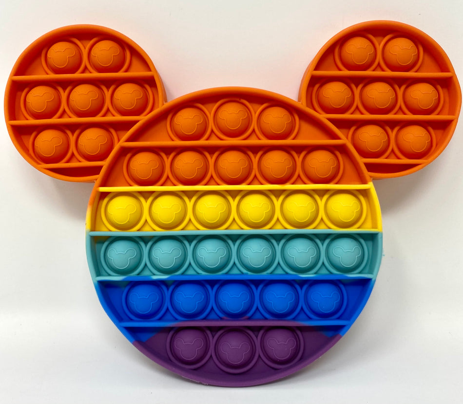 Fidget Silicone Sensory Toy - Rainbow Mouse-shaped Head