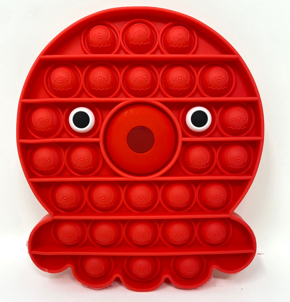 Fidget Silicone Sensory Toy - Red Octopus