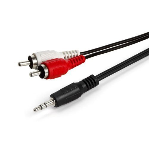 RiteAV 0.5 Feet (6 Inch) 3.5mm Male to Stereo RCA Male Cable
