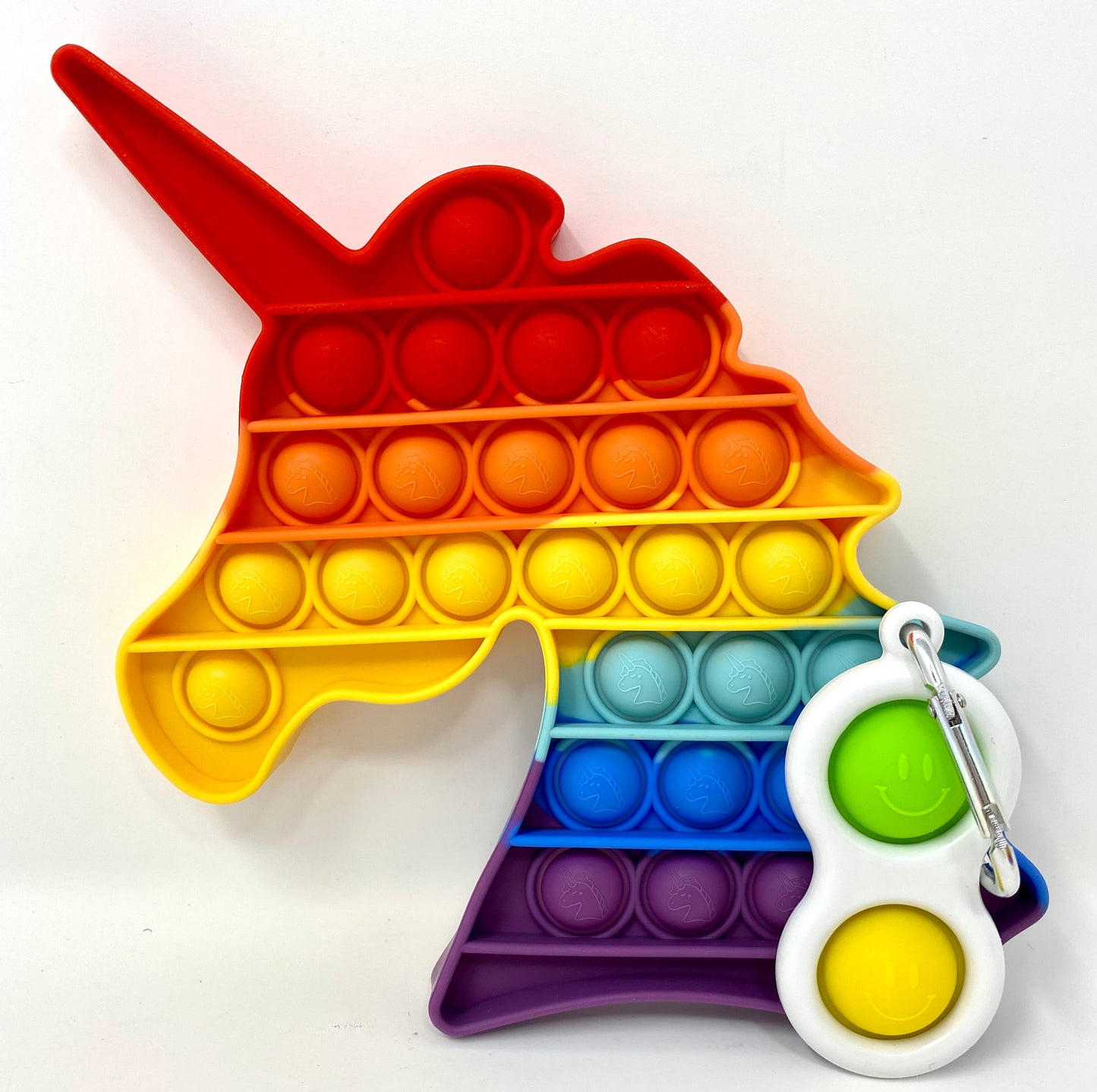 Fidget Silicone Sensory Toy - Rainbow Unicorn-shaped Head